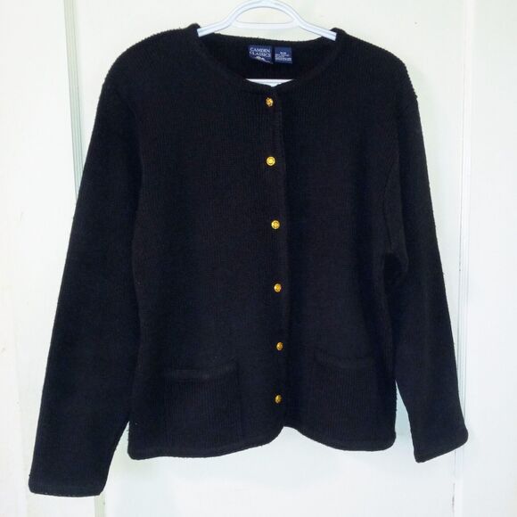 Camden Classics by D.S.Ross Medium Sweater Cardigan-Pockets-Gold Buttons-Vintage - Picture 1 of 7
